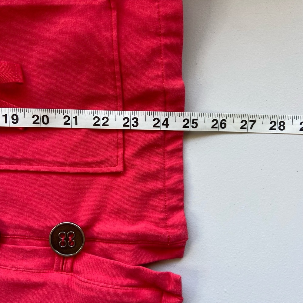 Neon Buddha Coral Button Down Jacket Medium Artsy Boho Cotton Lagenlook - Picture 8 of 8